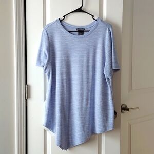 Chelsea & Theodore shirt sleeve top xl blue white